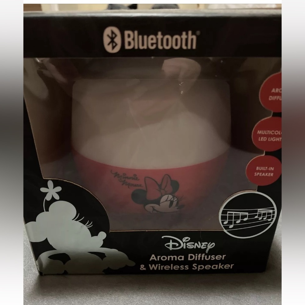 Disney Minnie Mouse Aroma Diffuser & Bluetooth Wireless Speaker - Red and White